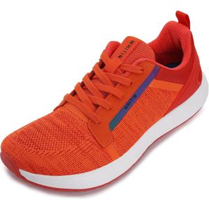 WHITIN Men's Wide Toe Box + Zero Drop Sole Road Running Shoes | Rubber Outsole (9.5 Wide, Orange)