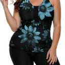 LALAGEN Womens 2025 Plus Size Tankini Swimsuits Rash Guard Capris Athletic Two Piece Swimwear Bathing Suits for Women  (3X-Large)