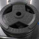 Yes4All Tri-Grip Handles Cast Iron Olympic Weight Plates, 2-Inch Weight Plates for Weight Lifting with Smooth and Durable Finish, Suitable for Strength Training Exercises (Single, Pair and Set) (J. 45LB (Pair - Gray))