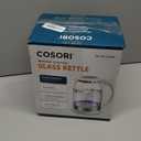 Cosori Electric Kettle, No Plastic Contact With Water, Wide Mouth For Easy Cleaning, Auto Shut Off, 1.7L Tea Kettle & Hot Water Boiler, Water Heater & Teapot, Borosilicate Glass, White, 1500W (1.8 Quarts)