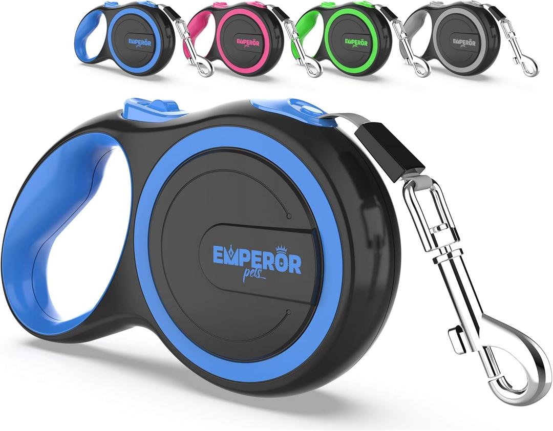 Emperor Pets 26 ft Retractable Dog Leash Large Dogs - Up to 110lbs, Heavy Duty Leash Retractable 26 ft, Dog Leashes for Large Breed Dogs -BL26