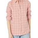 Women's Regular-Fit Long-Sleeve Lightweight Plaid Flannel Shirt, Size S