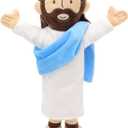 13" Jesus Plush, Jesus Stuffed Doll Plushie for Easter Christmas Church (Brown)