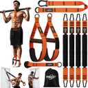Pull Up Bands, Heavy Duty Resistance Bands with Handle, Workout Bands for Pull Up Bar, Pullup Assist Band Set for Exercise, Full Body Workout, Home Gym for Enhanced Strength, Muscle Training (1-Orange)