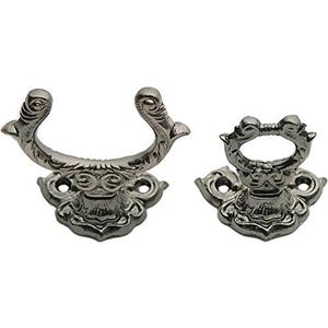 SZCO Adjustable Fancy Sword Hanger Wall Mount Holder for Swords, Daggers, Pistols & Canes 3 Cast Metal Display Bracket with Hanging Hardware Vintage Decorative Weapon Rack