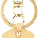 4 x A-Z Stainless Steel Letter Keychain - Alphabet Initial Key Ring for Men Women, Purse or Car Charm