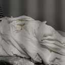 Bedsure 100% Washed Cotton Duvet Cover Queen Size - Natural White Minimalist Cotton Duvet Cover Linen Like for All Seasons - GentleSoft Plain Simple Bedding (Natural White, Queen, 90"x90")