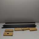 TONIAL1 Inch Double Curtain Rods 140 to 195 Inches, Heavy Duty Decorative Long Drapery Rod for Windows 128 to 190 Inches (5.75 to 11.7 ft) with Classic Cap Finial, Black