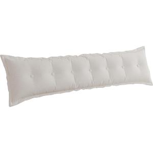 WOWMAX Rectangular Headboard Pillow King Bolster Pillow for Bed Back Rest Pillow for Sitting in Bed Daybed Pillows Back Support Pillow for Bed Reading Pillow 85% Linen & 15% Cotton Blend, White