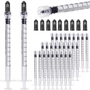 30Pack 1ml Luer Lock Syringe Without Needle - 1cc Plastic Syringes Individually Sterile Sealed with Tip Caps, No Needles ( 30Pack 1 ml )