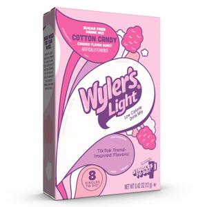 Wyler's Light Singles To Go Powder Packets, Water Drink Mix, Watertok Cotton Candy, 8 Count (5.04 Ounce (Pack of 1))