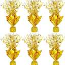 6 Pack Metallic Foil Spray Centerpiece Star,Gold Table Centerpieces for Party Birthday Wedding Anniversary Graduation Holiday Supplies Decor