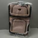 U.S. Traveler Rio Lightweight Softside Rolling Carry-on Suitcase, 2-Wheel Single, Pink, 21"