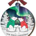 Our First Christmas Together Ornaments 2025 - First Xmas Together Ornament, Future Mr and Mrs, Married Couple Gift Ideas, Wedding Gifts for Couples, 4 packs