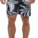 Eidon Young Men's Seaweed 18 Inch Length Boardshort Swim Trunk (32, Black)