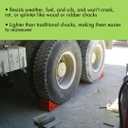 Checkers One Large Wheel Chock for 32-46" Tires, Heavy Duty Wheel Chocks for Semi Trucks, Utility, Tractor Trailer, 70k lb Load Capacity, Made in The USA, Polyurethane, UC1500-6