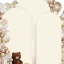 Hemmotop Stretchy Beige Arch Backdrop Cover Set, 7.2ft, 6.6ft, 6ft, 3-Piece
