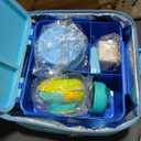 Bento Lunch Box with 10oz Soup Thermo for Kids Insulated Lunch Bag & Foldable Silicone Cup Food Leak Proof Food Container with 5 Compartment for Kid to Shool Travel