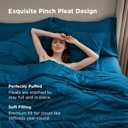 Bedsure California King Comforter Set Teal - Bed in a Bag Cal King Bedding Set 7 Pieces, GentleSoft Pintuck Bed Set Gift for Family, Pinch Pleat Teal Comforter with Sheets, Pillowcases & Shams