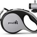 Retractable Dog Leash for Large Dog, 26ft Heavy Duty Retractable Pet Leash with Poop Bag Holder, 360 Tangle-Free, One-Button Control, Reflective Leashes for Medium/Large Dogs Up to 110 lbs(Black)