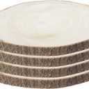 Vintiquewise Barky Natural Wood Slabs Rustic Ornament Slice Tray Table Charger 16" set of 4