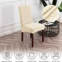 Genina Waterproof Dining Room Chair Covers Stretch Parsons Chair Slipcovers for Dining Room Kitchen Chair Protector Cover, Removable, Washable (6, Flower Pattern-Beige)