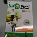 Hugo Mobility 731-858 Adjustable Offset Quadpod Walking Cane with Ultra Stable Cane Tip, Smoke