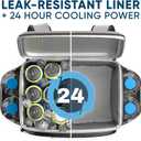 Insulated Backpack Cooler - 54 Cans, 24 Hour Cooling, Wider Straps, Lightweight Leak Proof Liner, Portable Cooler Backpack Bag for Men Women Beach Picnic Travel Lunch Camping - Everlasting Comfort (Gray)