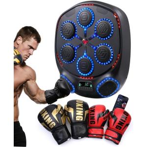 Shroop Music Boxing Machine for Adults & Kids — Wall-Mounted Interactive Bluetooth Punch Trainer, High-Sensitivity, Rhythm Adaptation, 6/8 Targets, Ideal for Home, Office, and Gym Use