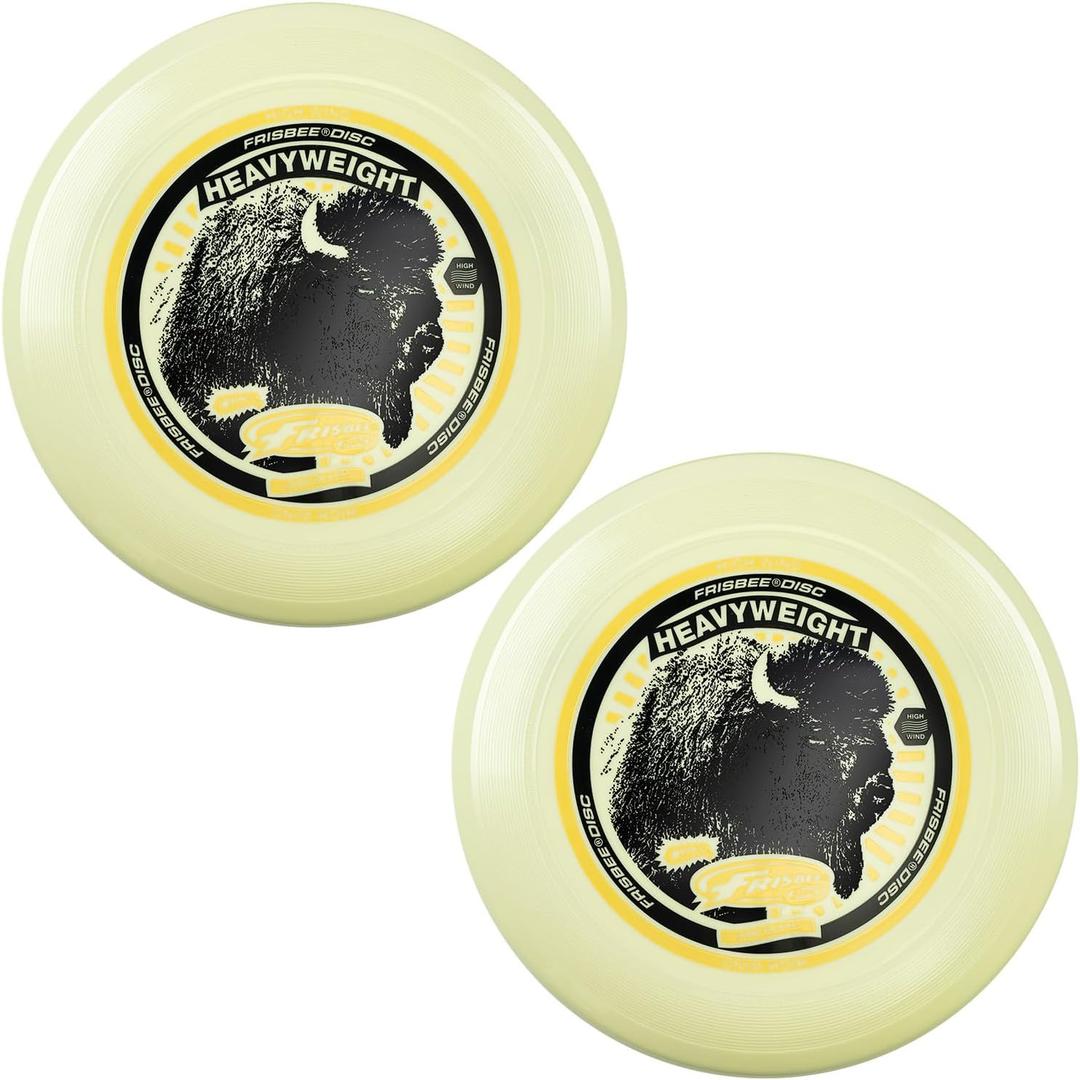 Frisbee Heavyweight 200g Flying Disc, 11 Inch Stable Competition Sports Disc, Long Distance and Durable, for Outdoor Activities and Family Fun (Yellow(2 Pack))