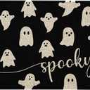 Mloabuc Happy Halloween Door Mat Outdoor Black Witchy Doormat Halloween Welcome Mats for Front Kitchen Mat Outdoor Indoor Heavy Duty Non-Slip Rubber Back, 17 x 30 Inch (1'5" x 2'6" (Rectangular), Spooky)