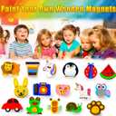 2 x YOFUN Paint Your Own Wooden Magnet - Wood Painting Craft Kit and Art Set for Kids, Art and Craft Supplies Party Favors for Boys Girls Age 4 5 6 7 8, Easter Crafts & Basket Stuffers (Large)