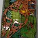 GIAT Dinosaur Track Toys - Best Birthday Gifts for 3 4 5 6 7 Year Old Boys Girls, Dinosaur Race Car Track with Light & Sound, Create A Dinosaur World Road Race