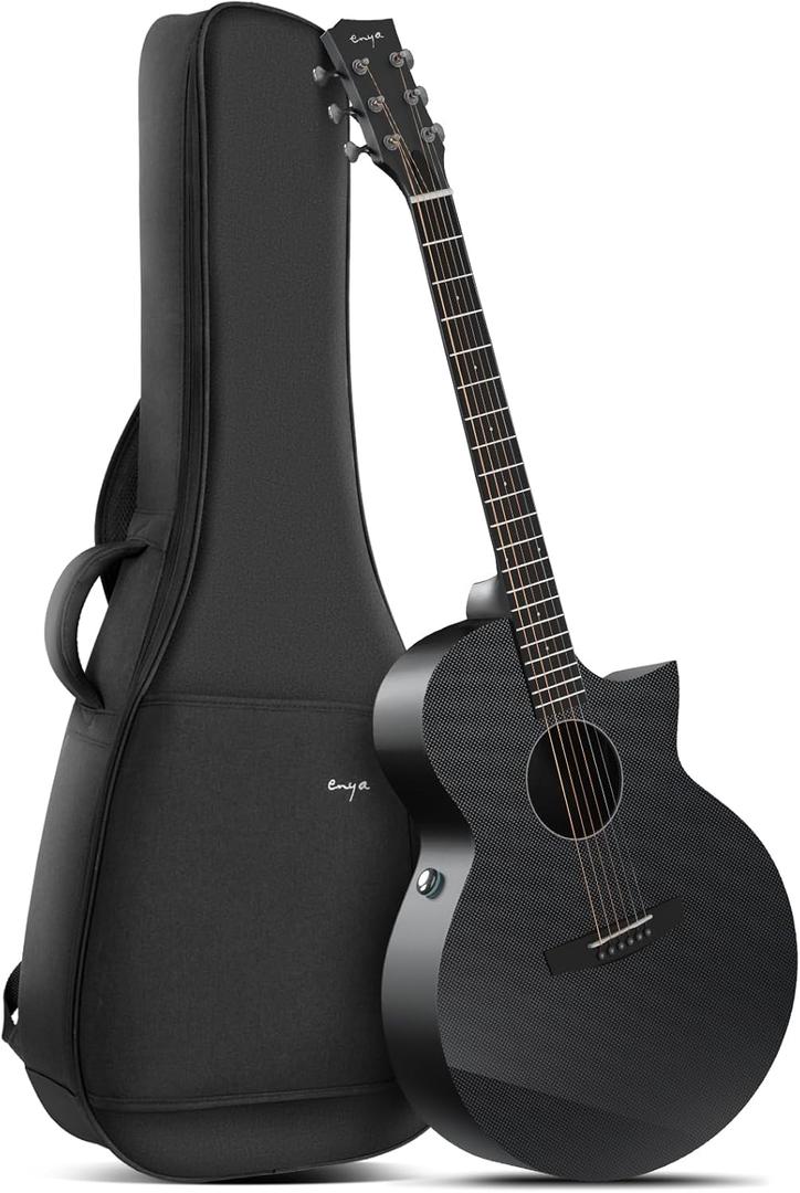 Enya X3 PRO Carbon Fiber Acoustic Electric Guitar with Built-in Effects & Bluetooth Speaker, 41" Smart Travel Guitar for Beginners & Performers, AcousticPlus SP1 Pickup, Gig Bag Included