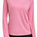 2 x HISKYWIN Women's Quick Dry Shirts UPF 50+ Sun Protection V-Neck Long Sleeve Athletic Workout Tops