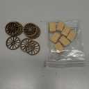 Junkin 24 Pcs Western Theme Party Decorations Birthday Table Centerpieces Mini Hay Bales and Small Western Wagon Wheels for Crafts Horse Rodeo Decor Cowboy Wedding Party Favors Supplies