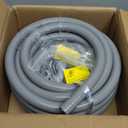 Liquid-Tight Conduit and Connector Kit 1/2inch 25ft, Flexible Non Metallic Liquid Tight Electrical Conduit w/UL Certification, Electrical Conduit Kit with 5 Straight, 5 Angle Fittings