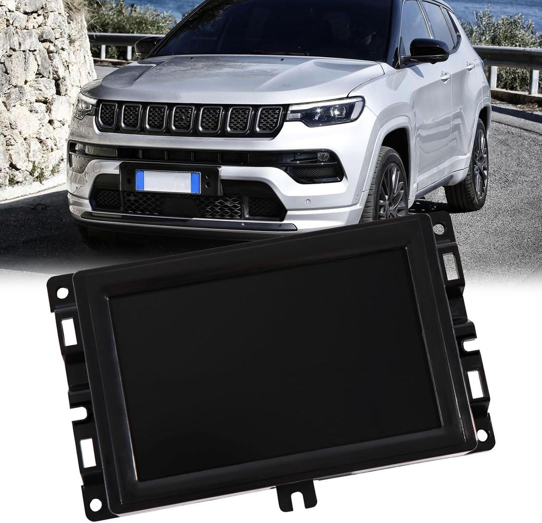 7" Uconnect Touch Screen Display Compatible with 2017 2018 2019 2020 Jeep Compass # TDO-WXGA0700K00057-V1 TDO-WXGA0700K00033-V2 with Bracket(No 8.4'')