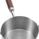 Kichvoe Small Sauce Pan with Handle 8.26In Stainless Steel Mini Oil Drip Pot 250Ml Compact Kitchen Saucepan with Double Pour Spouts for Heating Oils and Sauces