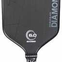 Six Zero Double Black Diamond Control Pickleball Paddle | Raw Carbon, Flared Design & Multiple Sizes