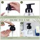 Nuenen 48 Pcs Foaming Soap Dispenser Pump Bottles, 8oz Plastic, Black Refillable Foaming Hand Soap Bottles Bulk, Empty Clear Foam Pump Bottles,, Shampoo Lotion Refill, Travel, Bathroom Kitchen
