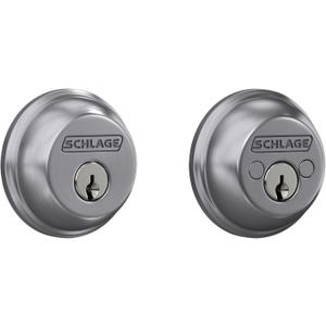 Schlage B62 N 626 Deadbolt, Keyed 2 Sides, Highest Residential Security, Satin Chrome