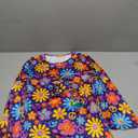 BesserBay Girl's 4 Pcs Halloween 70s Hippie Dress Bell Sleeve Floral Printed Outfit  10 Years (M)