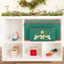 Christmas Ornament Storage Box Christmas Decoration Storage with 8 Removable Trays Store Up to 128 3-Inch Ornaments Large Ornament Storage Box with Dual Zipper and Pockets for Holiday Storage (Green)