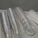 Lamosi 100 Pack 20 oz Clear Plastic Cups with Lids and Straws, Disposable Iced Coffee Cups with Lids for To-Go Cold Drinks, Smoothies and Slushie