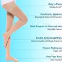 Thigh High Medical Compression Stockings For Women & Men,20-30 mmHg Thigh High Compression Socks,Closed Toe Graduated Support Hose with Silicone Dot Band-Ideal For Varicose Vein,Edema,Swelling, Size: Small