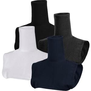 SATINIOR 3 Pcs Fake Turtleneck Dickey Collar for Women Fake Mock Blouse Detachable Faux Turtle Necks for Women Men (Black, White, Dark Gray)