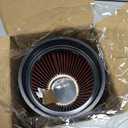 MUGE RACING 6" 152 mm High Flow Inlet Air Filter, Air Intake Cone Filter Replacement Performance Washable Clamp-On Dry, 6'' Tall(Red)