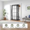 EaseLife 5FT/60in Bypass Double Sliding Pocket Door Hardware Kit,Commercial Grade,Aluminum,Bypassing Closet Doors Track for 2 Door System,Slide Smoothly Quietly,Easy Install(2pcs Track Total 60in)