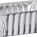 PLASTICPRO [1 Lb 10 Pack Disposable Loaf Pans Aluminum Tin Foil Meal Prep Bakeware - Cookware Perfect for Baking Cakes, Bread, Meatloaf, Lasagna 1 Pound 6'' X 3.75'' X 2''